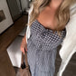 Ashford Gingham Midi Dress / Navy