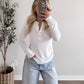 Classic Ribbed Henley Basic / White