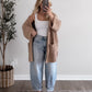 Buttercream Chenille Knit Cardigan / Latte