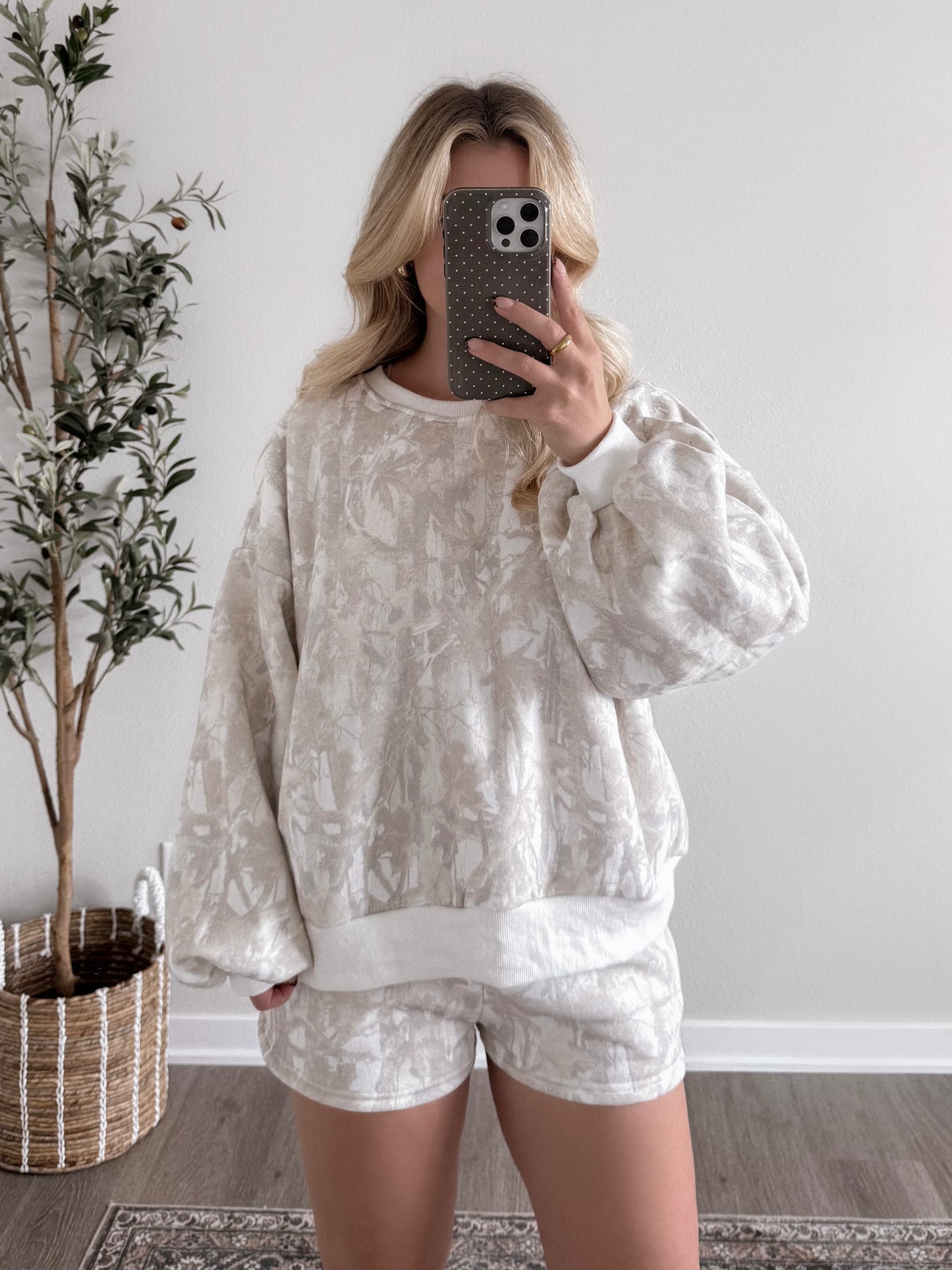 Cozy Camo Sweatshirt Set