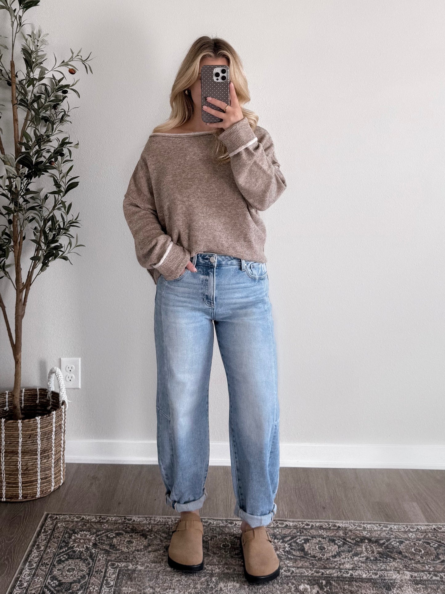 Morning Brew Boat Neck Sweater