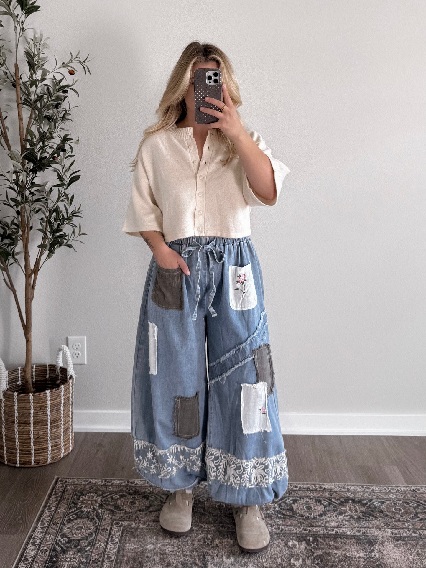 Fraye Boho Patchwork Denim Jogger