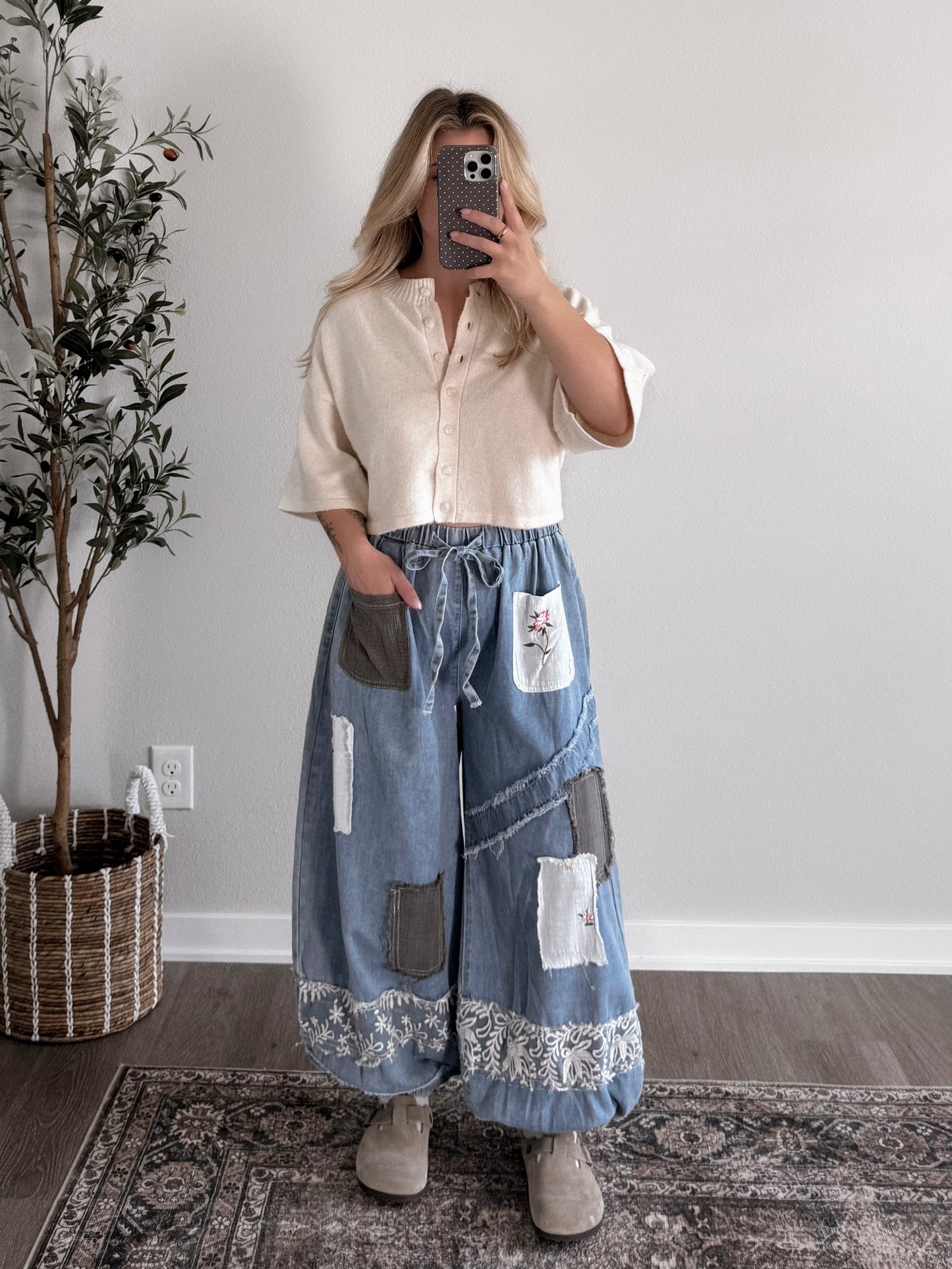 Fraye Boho Patchwork Denim Jogger