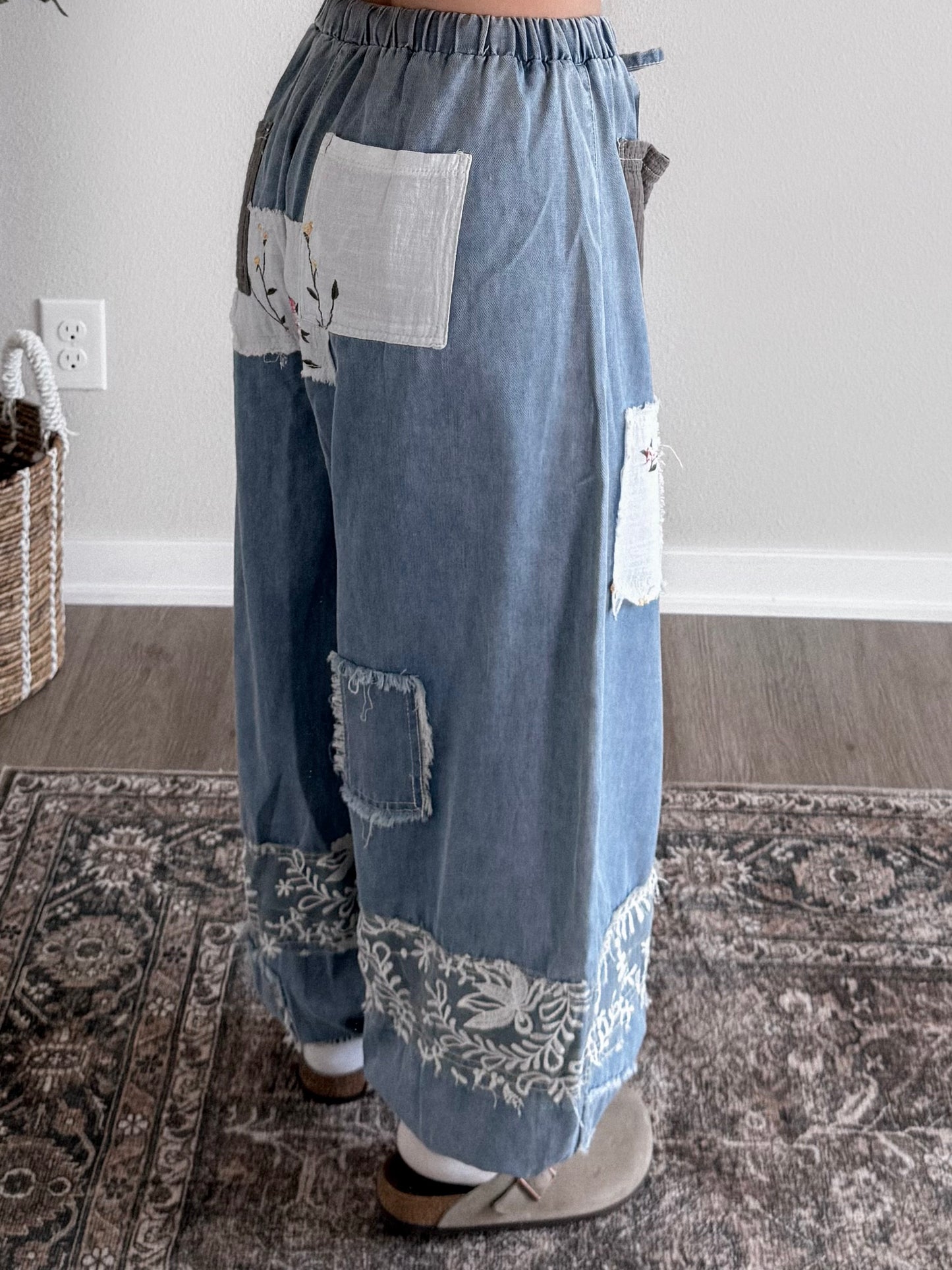 Fraye Boho Patchwork Denim Jogger