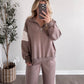 Leisure Lane Scuba Pant Set / Mocha