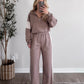Leisure Lane Scuba Pant Set / Mocha