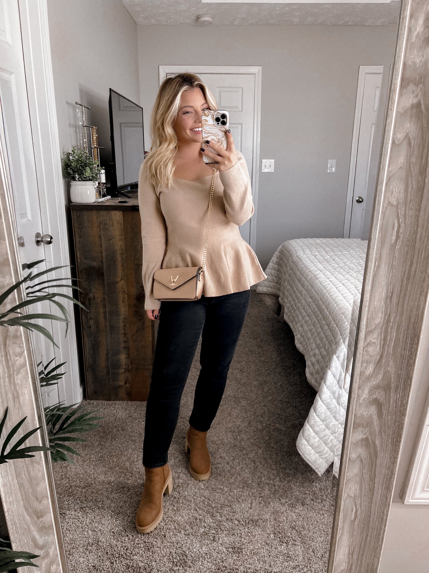 Blessed Season Peplum Sweater Final Sale