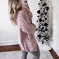 Powder Pink Chenille Open Knit Cardigan