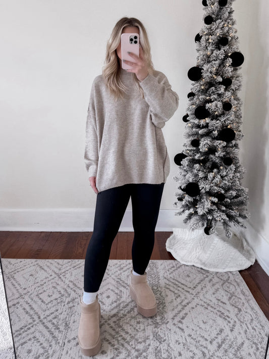 Sugar Cookie Oversized Sweater / Oatmeal