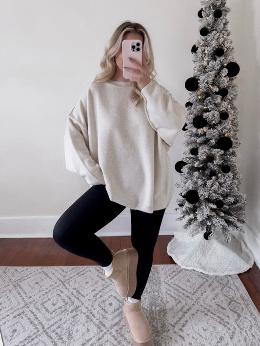 Sugar Cookie Oversized Sweater / Cream