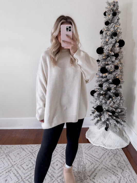 Sugar Cookie Oversized Sweater / Cream