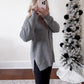 Gray Button Down Ribbed Sweater