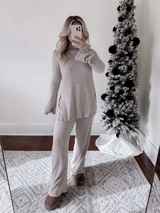 Camillia Waffle Knit Set / Oatmeal