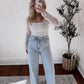 Rae High Waisted Wide Leg Straight Denim