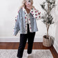 Sherpa Floral Denim Jacket