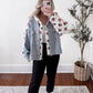 Sherpa Floral Denim Jacket