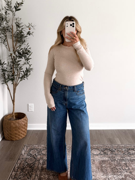 Classic Long Sleeve Basic / Oat (PREORDER: EST SHIP 8.12)