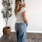 Monti Button Down Top / White