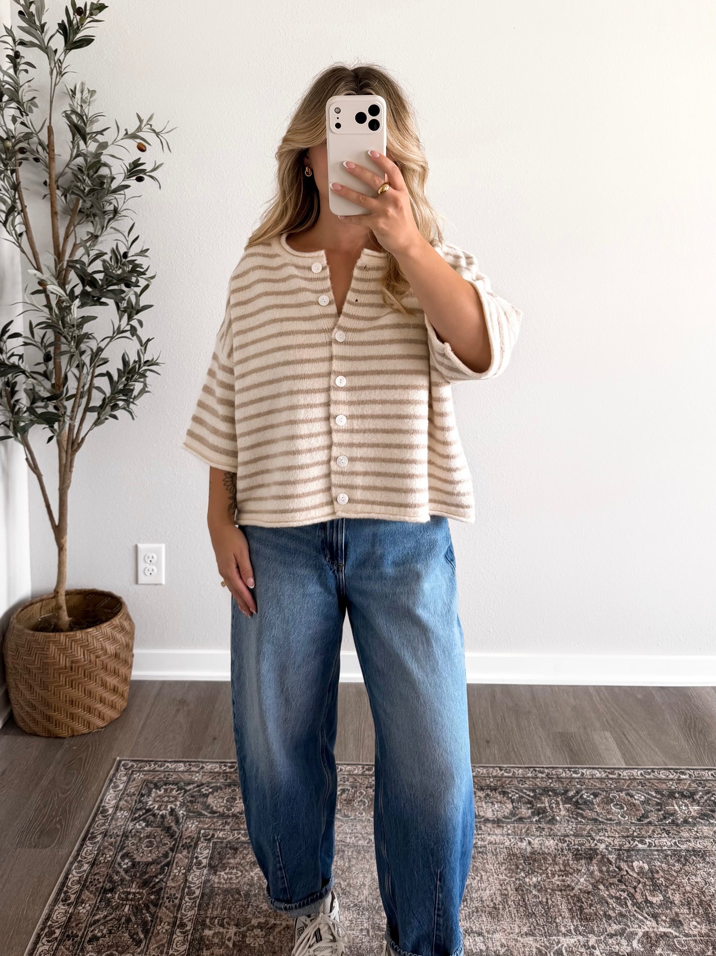 Honey Knit Striped Cardigan