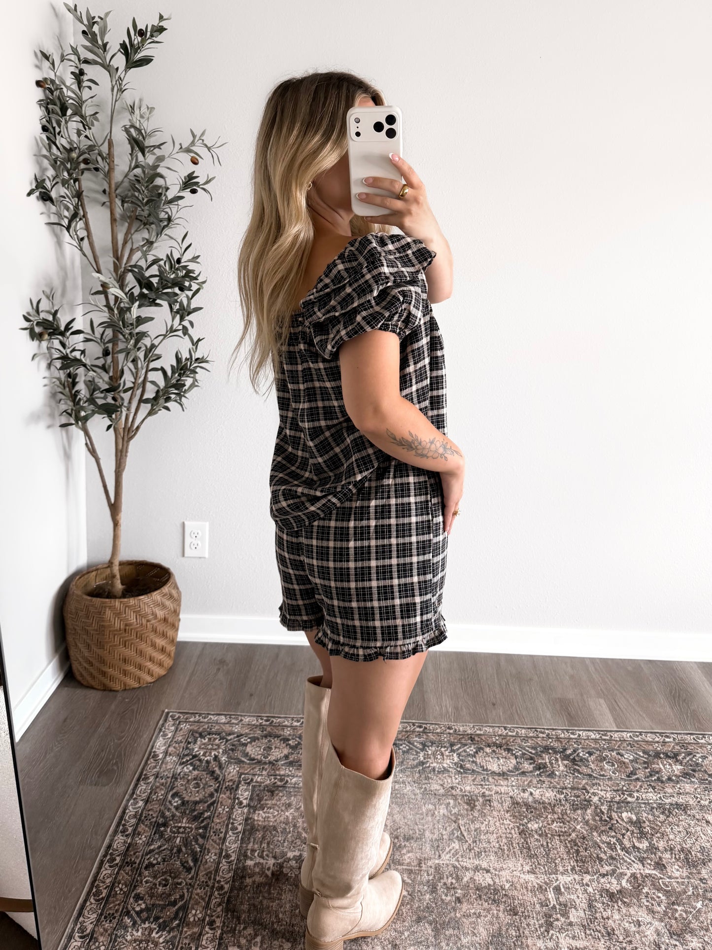 Hunter Moon Plaid Short Set