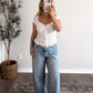 Monti Button Down Top / White