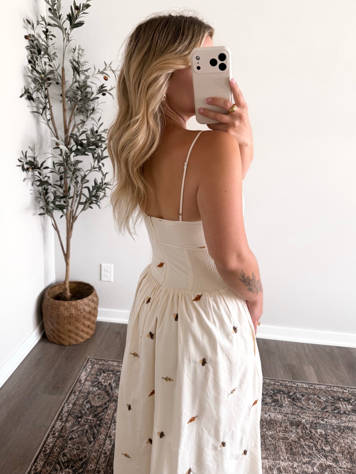Oak & Acorn Embroidered Maxi Dress