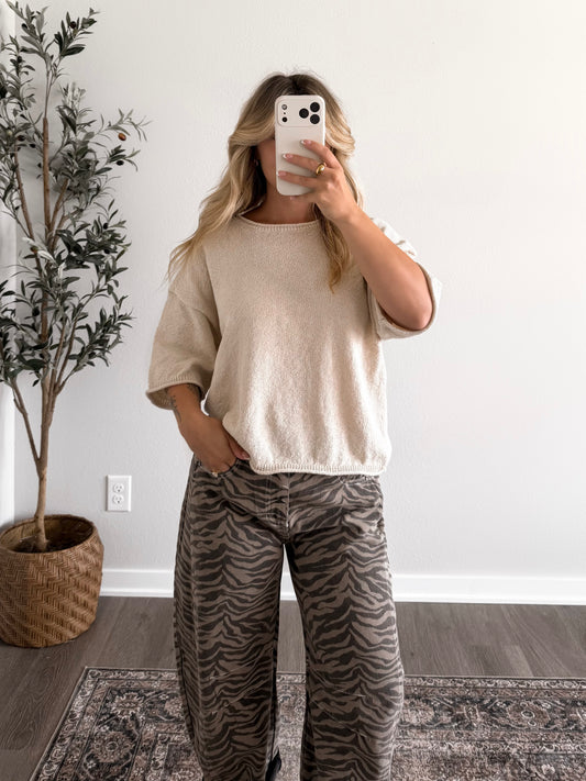 Crisp Knit Sweater / Oat