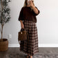 Maple Ridge Plaid Midi Skirt