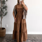 Ashford Gingham Midi Dress / Maple