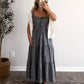 Ashford Gingham Midi Dress / Navy