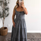 Ashford Gingham Midi Dress / Navy