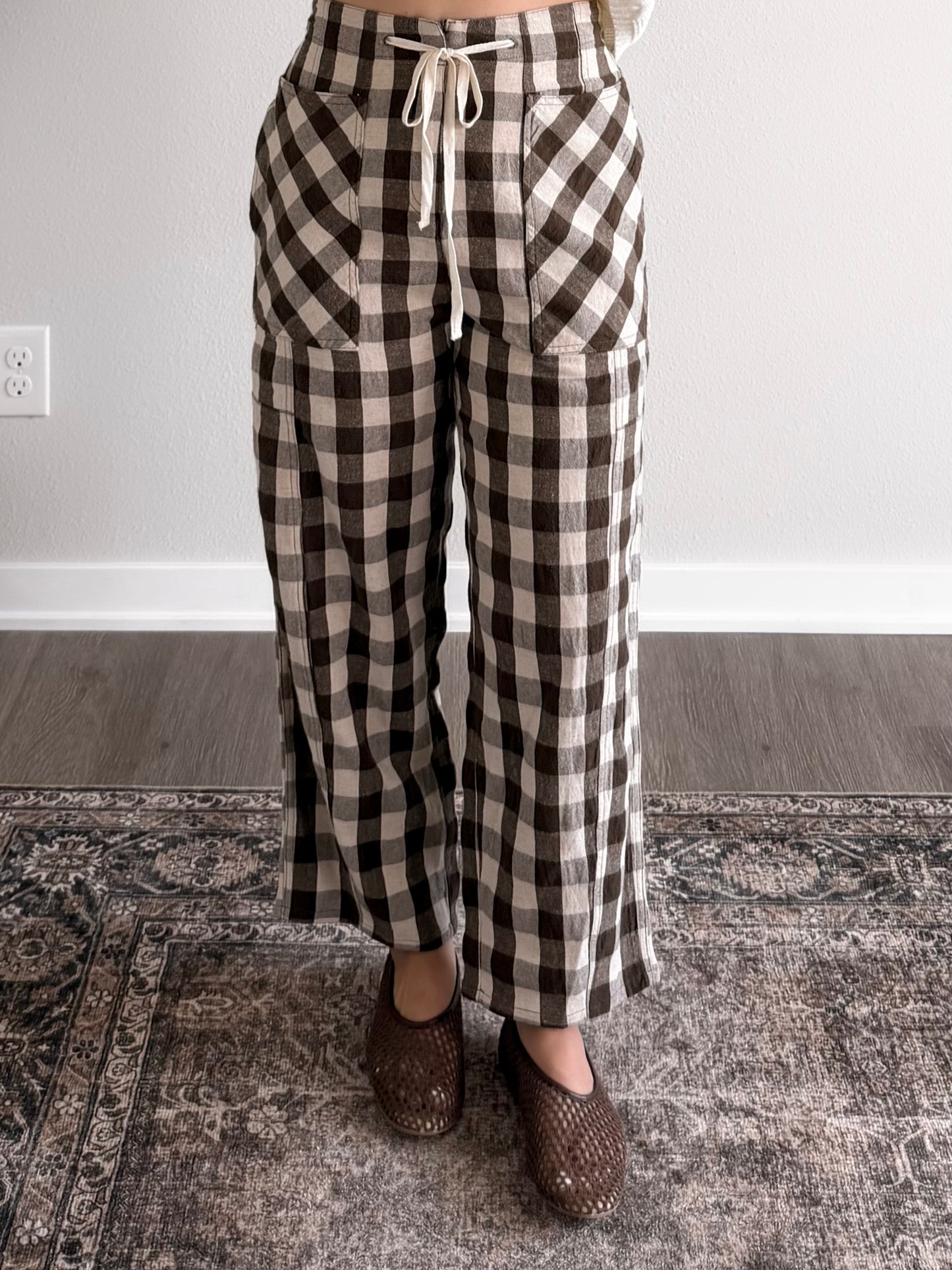 Brownie Batter Gingham Pant