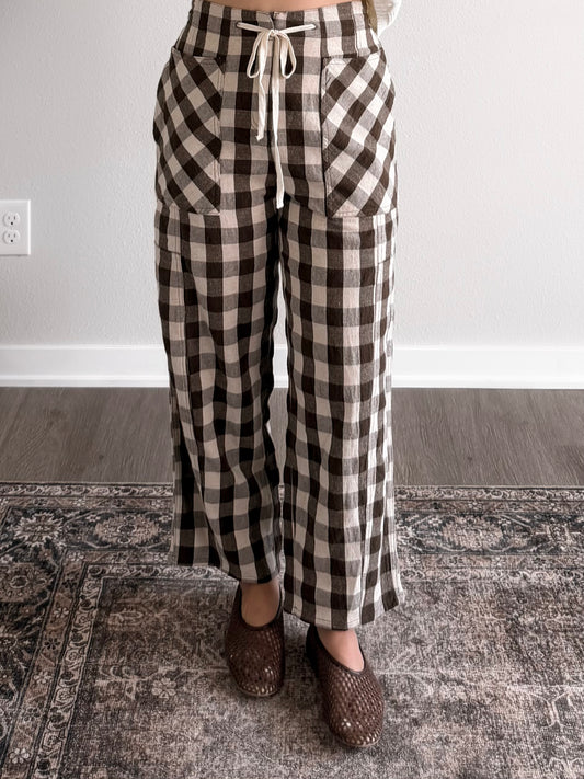 Brownie Batter Gingham Pant