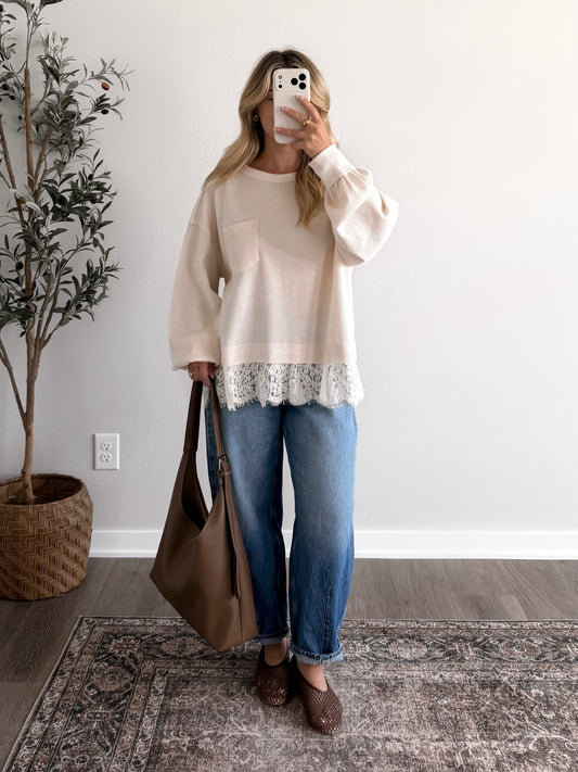 Cabin Morning Waffle Knit Top (Restocking 8.03)