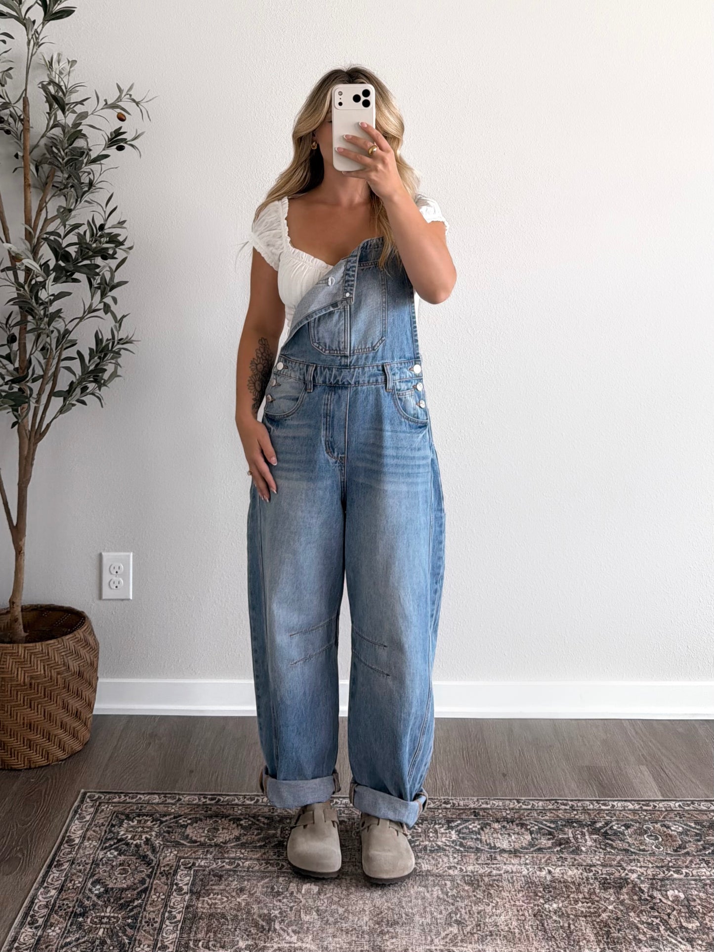 Outlook Barrel Denim Overalls (Restocking Early September)