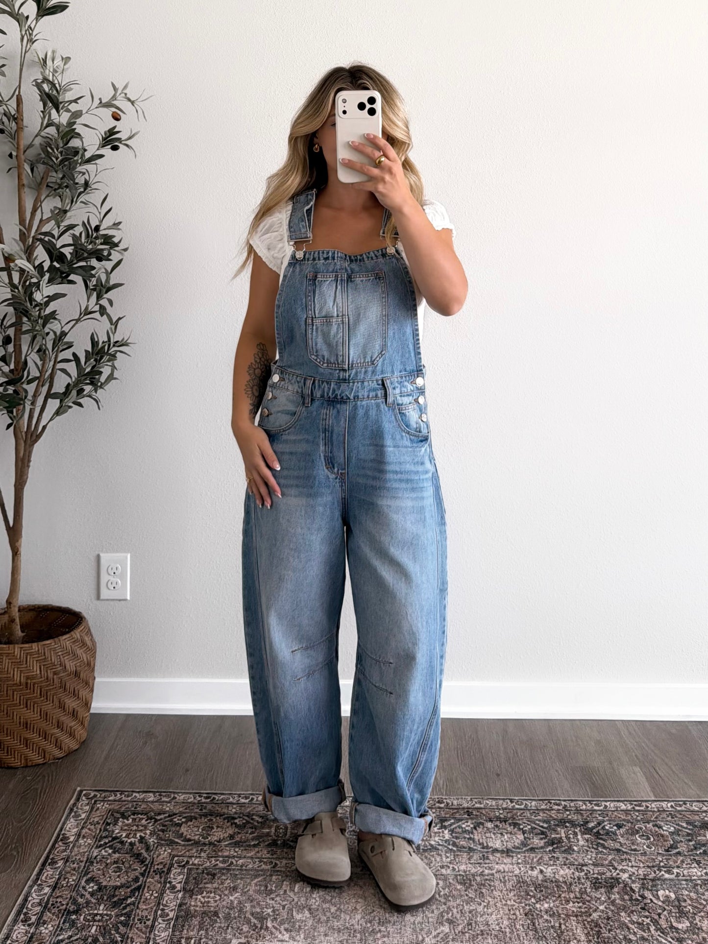 Outlook Barrel Denim Overalls (Restocking Early September)