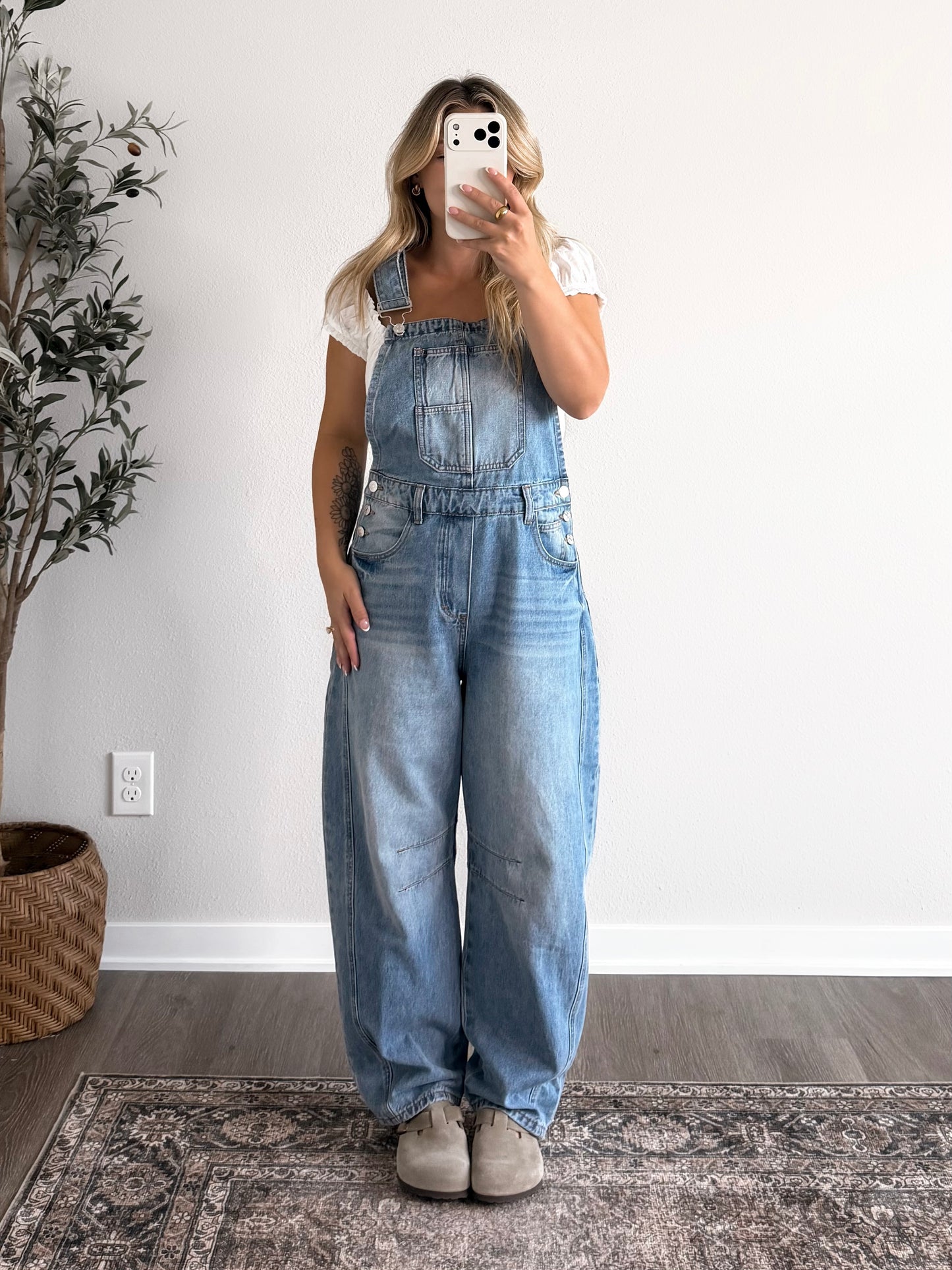 Outlook Barrel Denim Overalls (Restocking Early September)