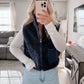 Denim Pocket Fleece Vest