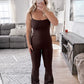 Shot Of Mocha Athleisure Jumpsuit