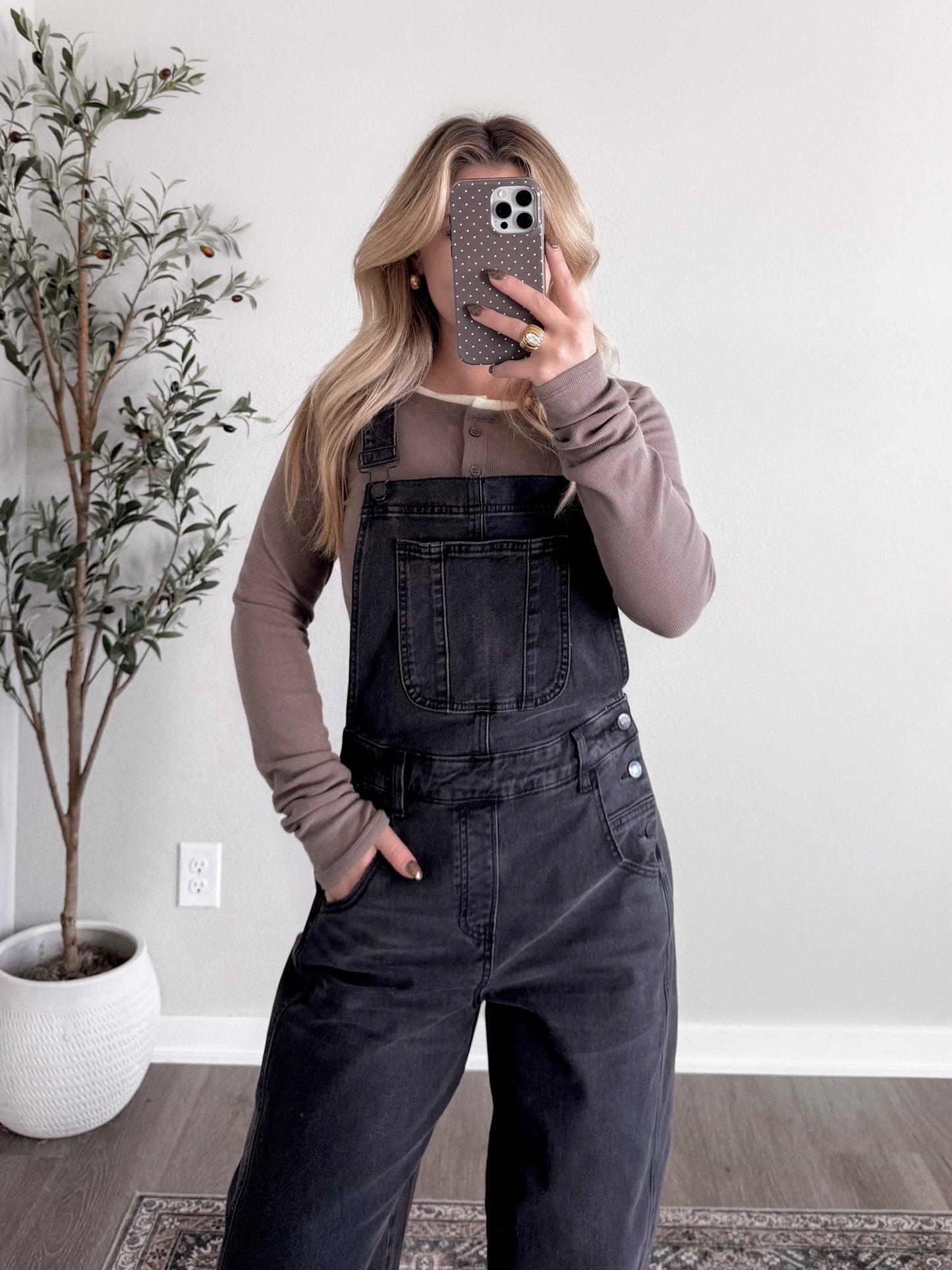 Asher Barrel Overalls / Washed Black (PREORDER: est ship 11.18)