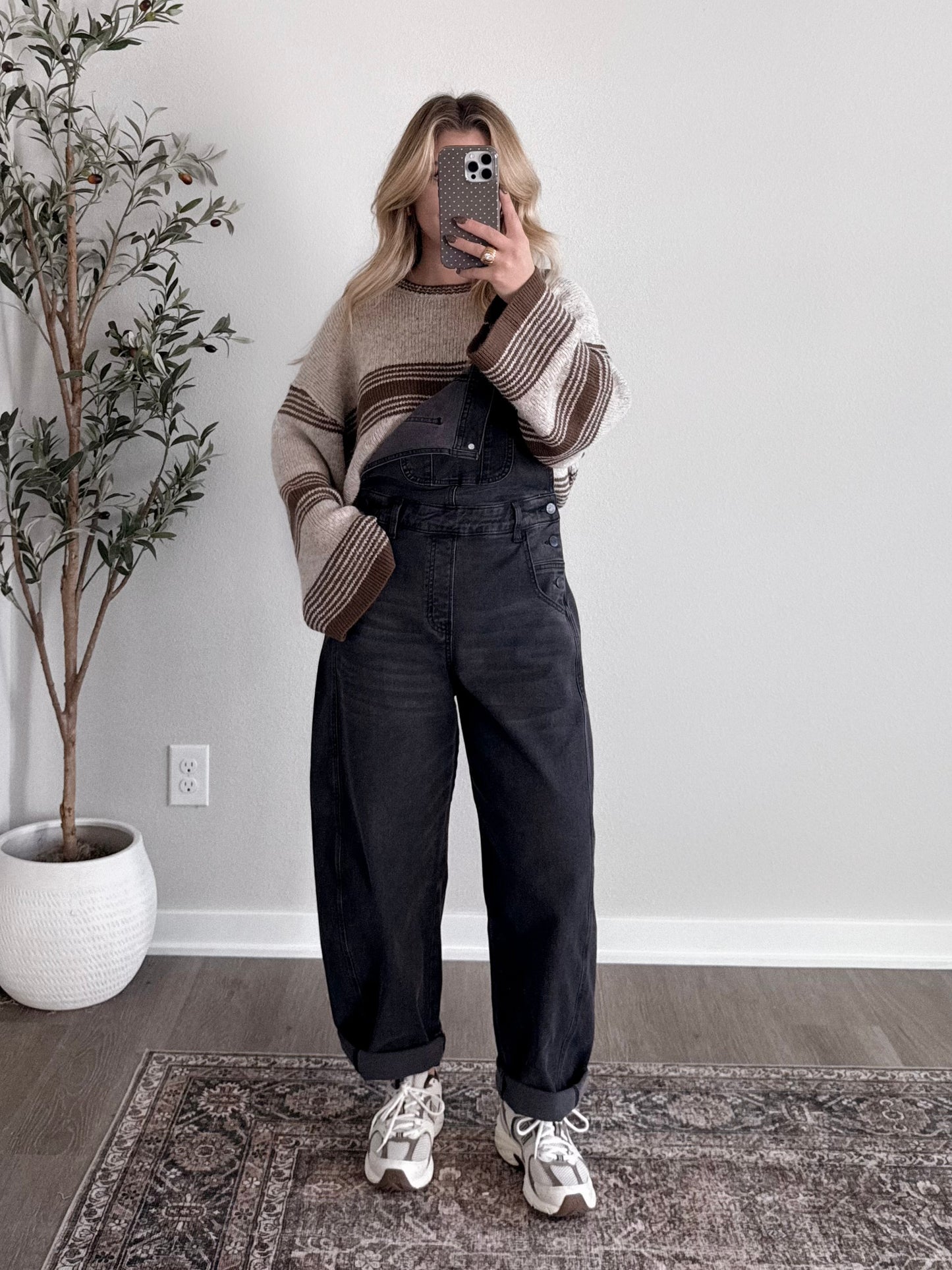Asher Barrel Overalls / Washed Black (PREORDER: est ship 11.18)