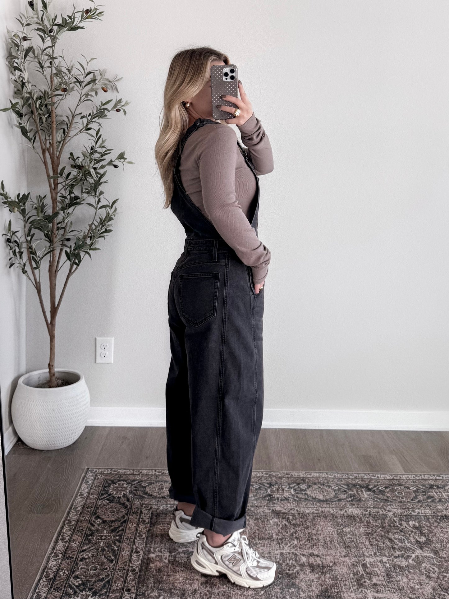 Asher Barrel Overalls / Washed Black (PREORDER: est ship 11.18)