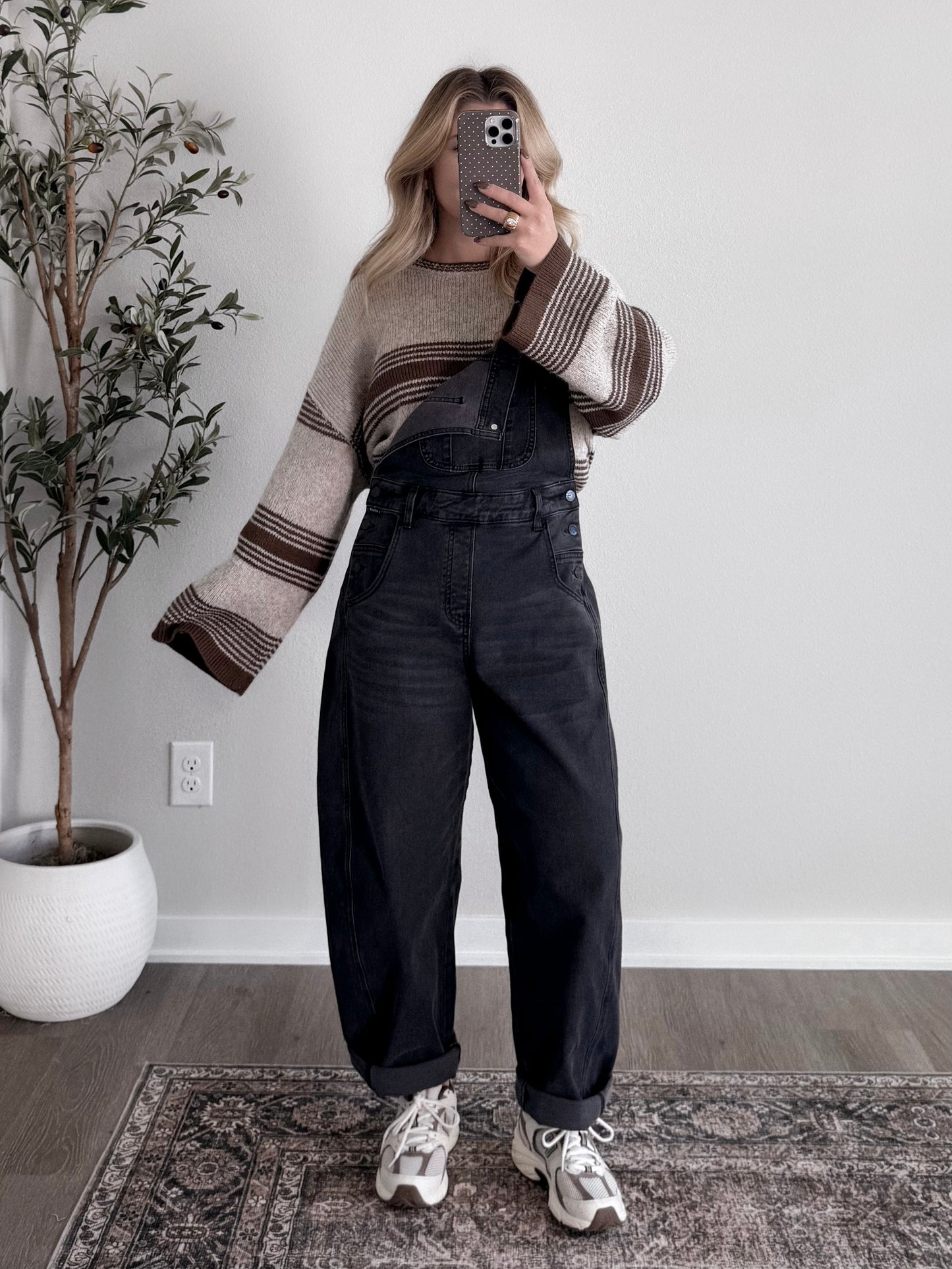 Asher Barrel Overalls / Washed Black (PREORDER: est ship 11.18)