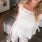 All You Need Lace Top / White