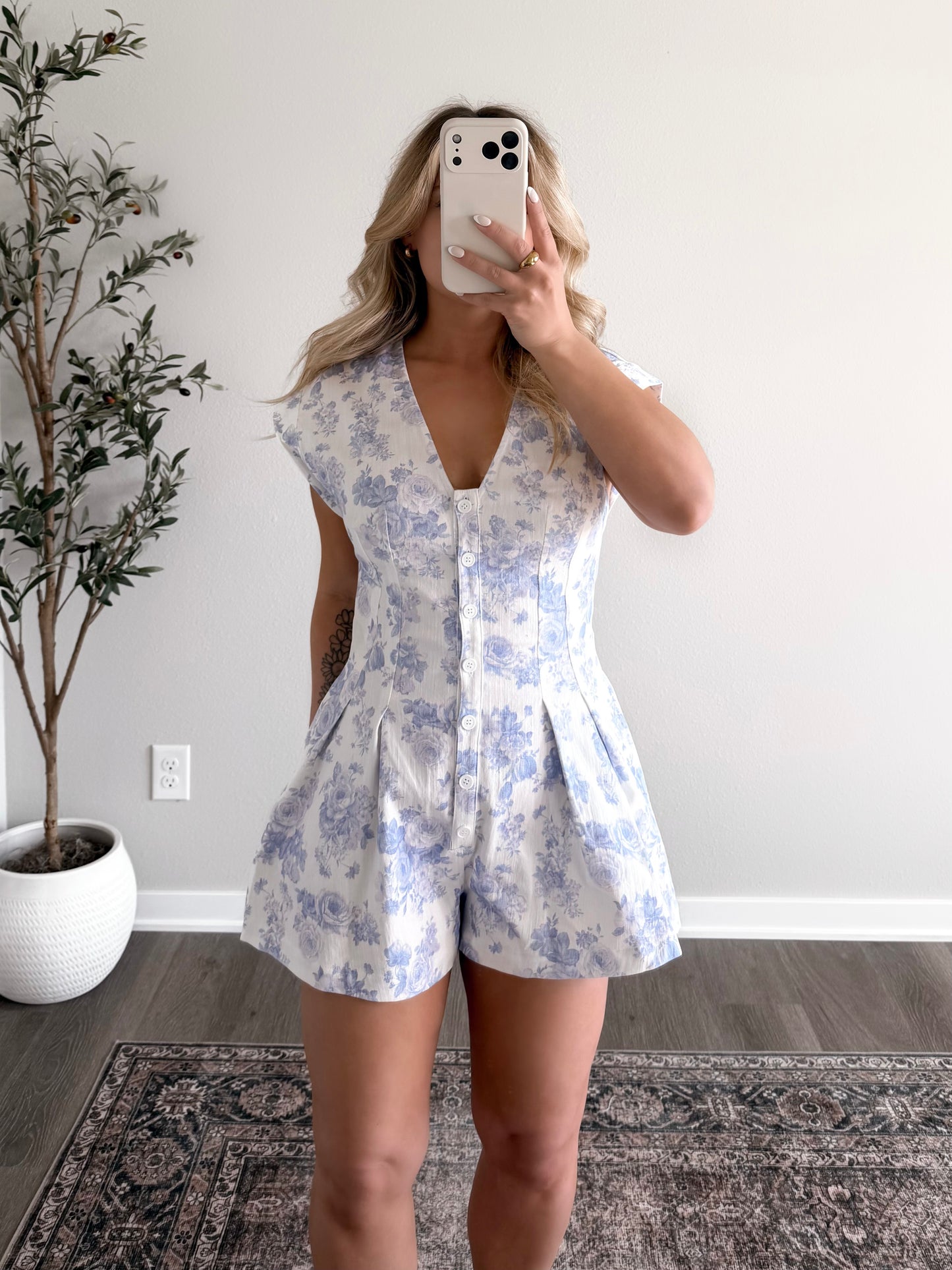 Scripted In Blue Denim Romper