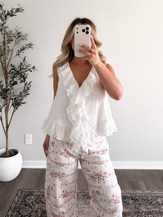 Frilly & Flirty Ruffle Lace Top