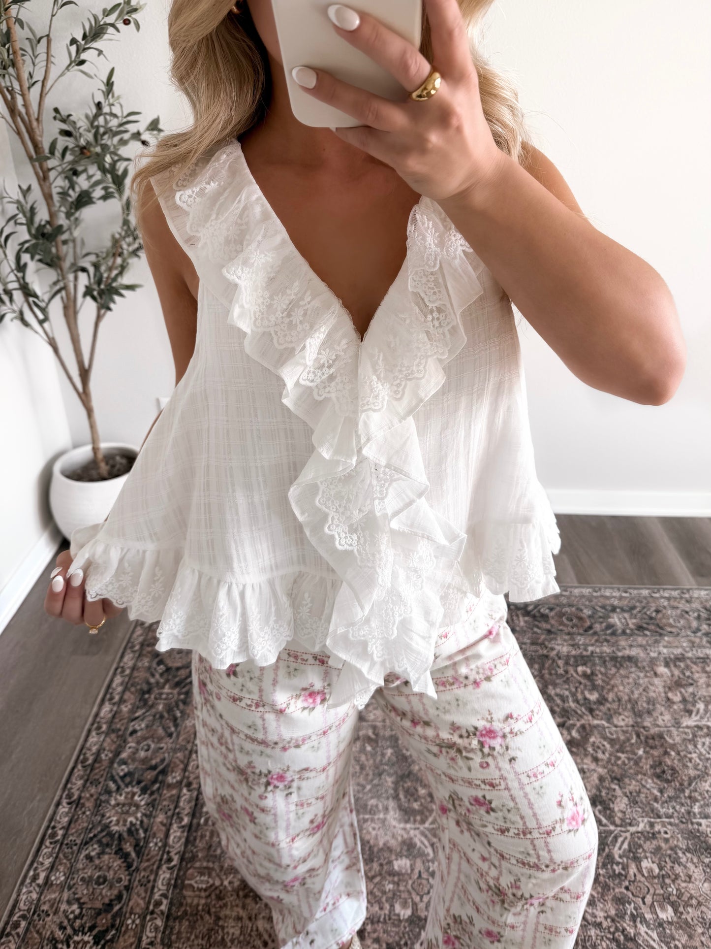 Frilly & Flirty Ruffle Lace Top