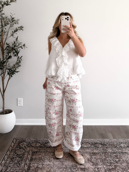 Frilly & Flirty Ruffle Lace Top