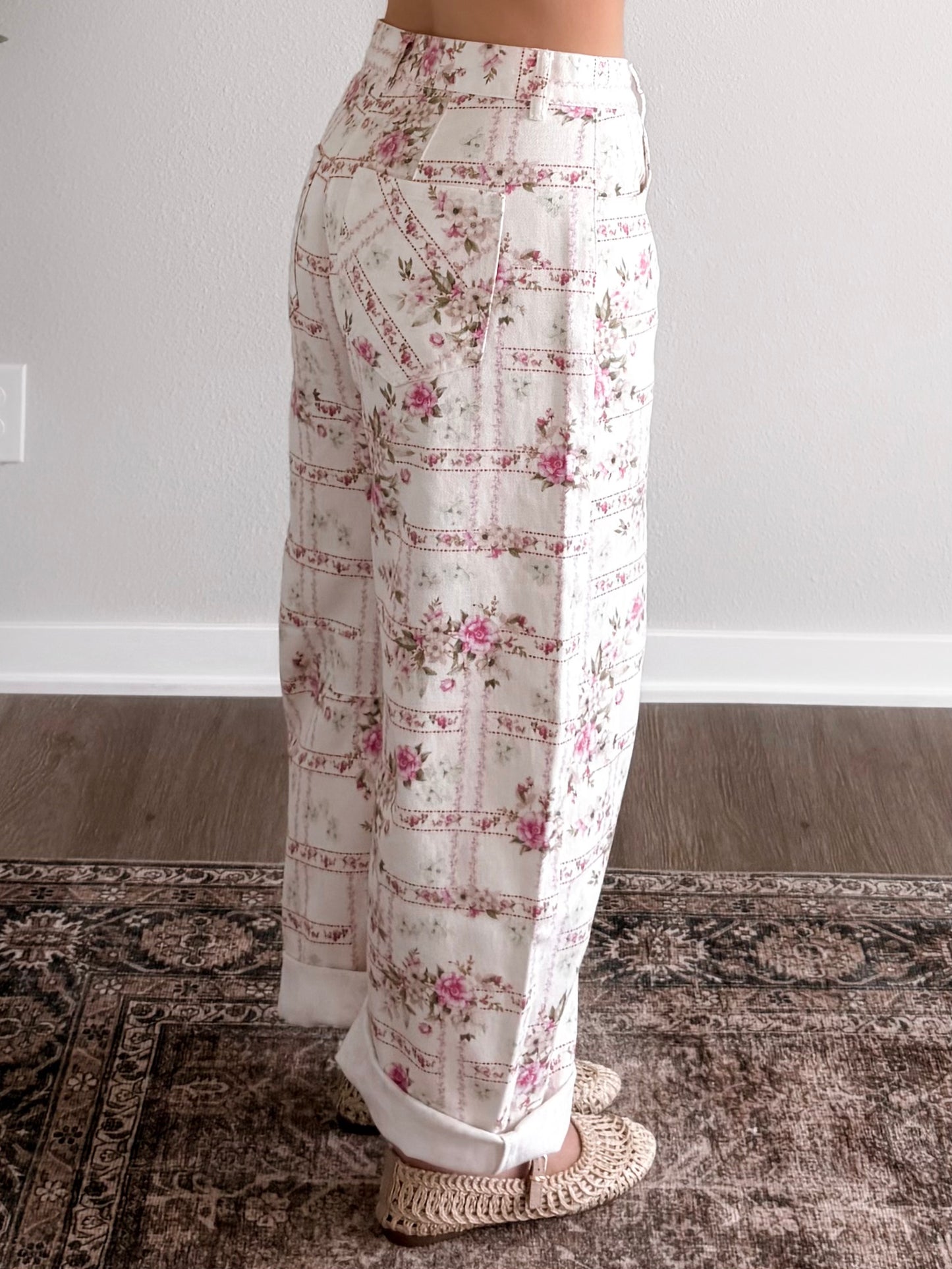 Garden Archive Floral Barrel Pant