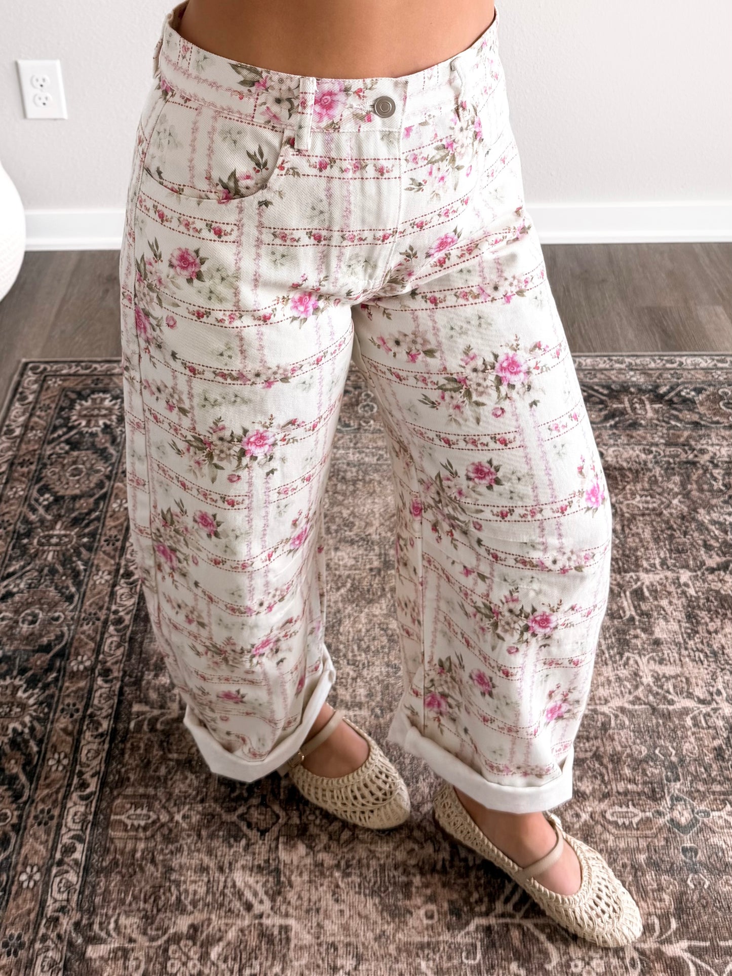 Garden Archive Floral Barrel Pant